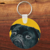 gele hond sleutelhanger (Voorkant)
