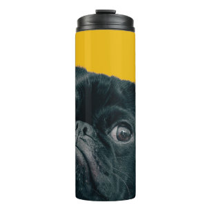gele hond thermosbeker