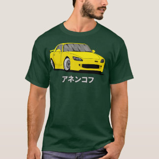 Gele Honda S2000 Roadster T-shirt
