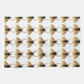 -gele honingbijen theedoek (Horizontaal)