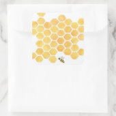 gele honingraat bijenschilderij stickers (Tas)