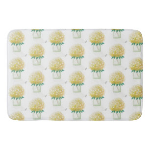 gele hortensia badmat