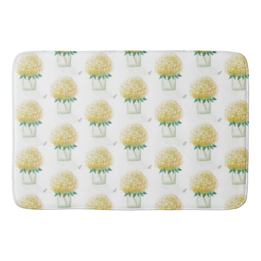 gele hortensia badmat (Voorkant)