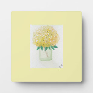gele hortensia fotoplaat