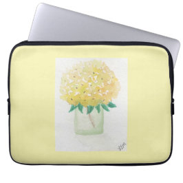 gele hortensia laptop sleeve