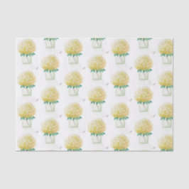 gele hortensia tissuepapier