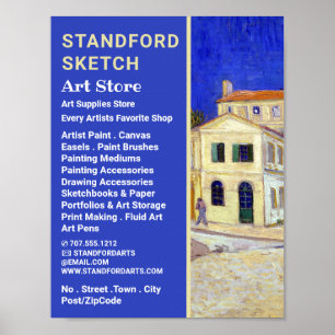 Gele huis van Van Gogh, kunstwinkel Poster