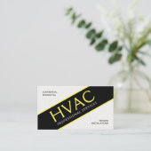 Gele HVAC-service Visitekaartje (Staand voorkant)