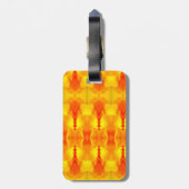 Gele Ikat ook X Miami Bagagelabel (Achterkant verticaal)