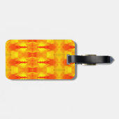 Gele Ikat ook X Miami Bagagelabel (Achterkant horizontaal)