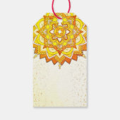 Gele Indiase grens voor haldi dank u Cadeaulabel (Achterkant)