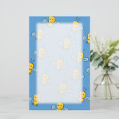 Gele insecten briefpapier (Staand voorkant)