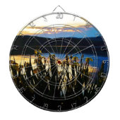 Gele Iris aan de kust van het Arrowidenmeer Dartbord (Voorkant)