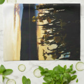 Gele Iris aan de kust van het Arrowidenmeer Theedoek (Gevouwen)