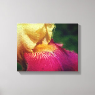 Gele Iris bloemblaadjes kunst Canvas Afdruk