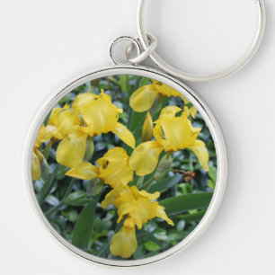 Gele Iris Bloemen Sleutelhanger