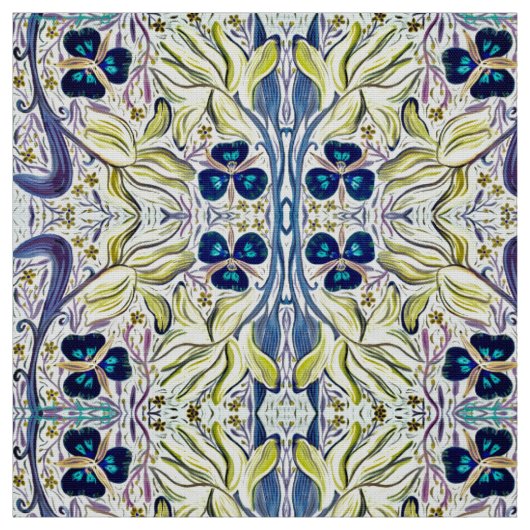 Gele Iris Fabric Stof (Swatch)