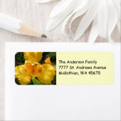 Gele Iris Return-adreslabel Etiket (Insitu)