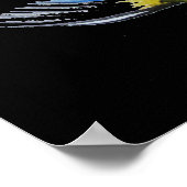 Gele Japanse Koi-waterverf Poster (Hoek)