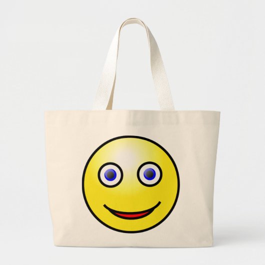 Gele jodenboes voor glimlachen grote tote bag (Voorkant)