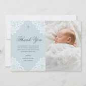  gele jongens Baptisme Hartelijk dank Notitiekaartje (Voorkant)