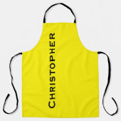 Gele Jumbo Bold Name of Kies uw kleur Schort (Voorkant)