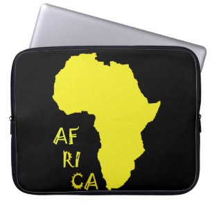 Gele kaart Africa Continent Laptop Sleeve