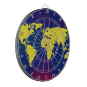 gele kaart dartbord (Voorkant Links)