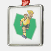 Gele kaart metalen ornament (Links)