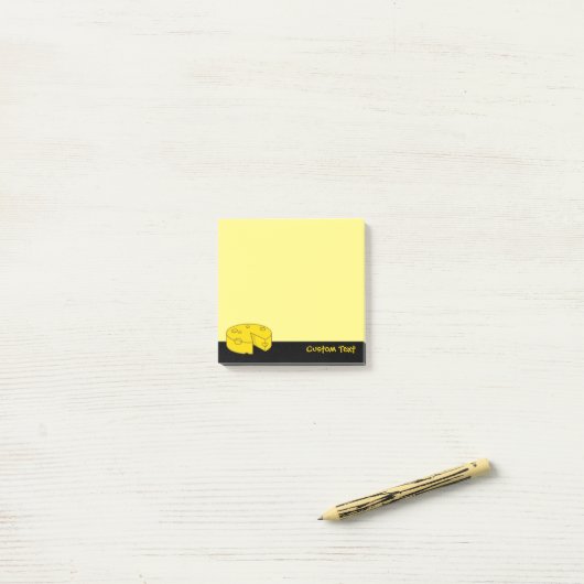 Gele kaas post-it® notes (Op bureau)