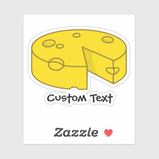 Gele kaas sticker (Vel)