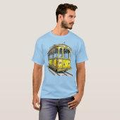 Gele kabelbaan t-shirt (Voorkant volledig)