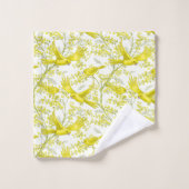 Gele kanarievogels bad handdoek (Wasdoekje)