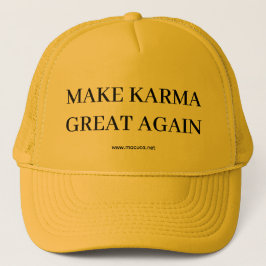 Gele karma hoed trucker pet