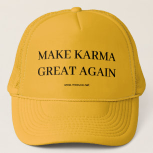 Gele karma hoed trucker pet