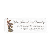 Gele keel Audubon Warbler Bird op Tree Branch Etiket (Voorkant)