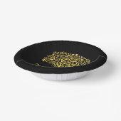 Gele Keltische levensboom Papieren Kommen (Gebogen)