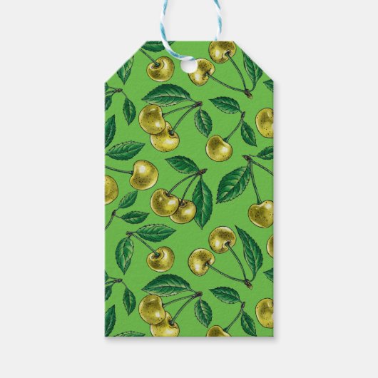 Gele kersen cadeaulabel (Voorkant)