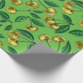 Gele kersen cadeaupapier (Hoek)
