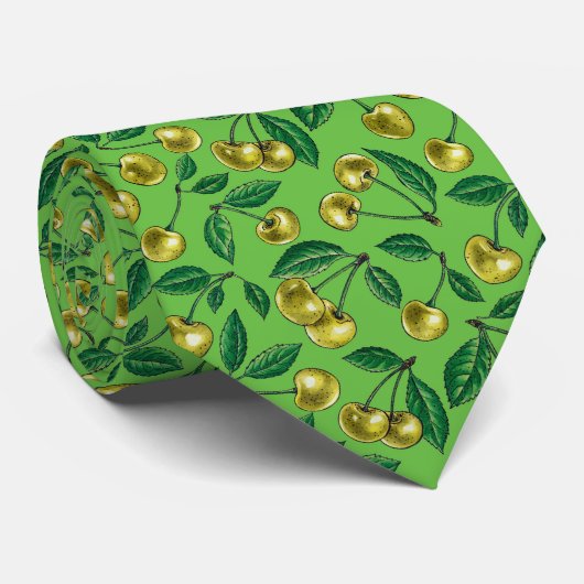 Gele kersen stropdas (Opgerold)