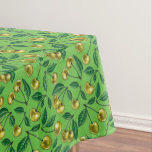 Gele kersen tafelkleed