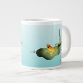 Gele Kikker op Lotus Leaf Extra Grote Beker (Voorkant rechts)