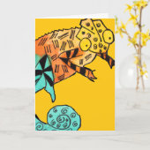 Gele kinder de verjaardagskaart van de kaart (Gele Bloem)