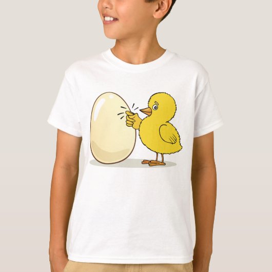 Gele kip en eieren t-shirt (Voorkant)