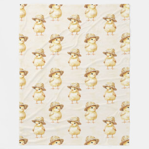 Gele Kip Hoed Fleece Deken