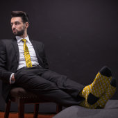 Gele kipper stropdas