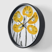 Gele klaprozen, Abstracte Waterverf bloemen (Hoek)