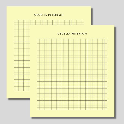 Gele Klassieke Vierkante Douane Notitieblok