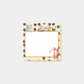 Gele kleur met poten schattige kittens 3" x 3" post-it® notes (Voorkant)