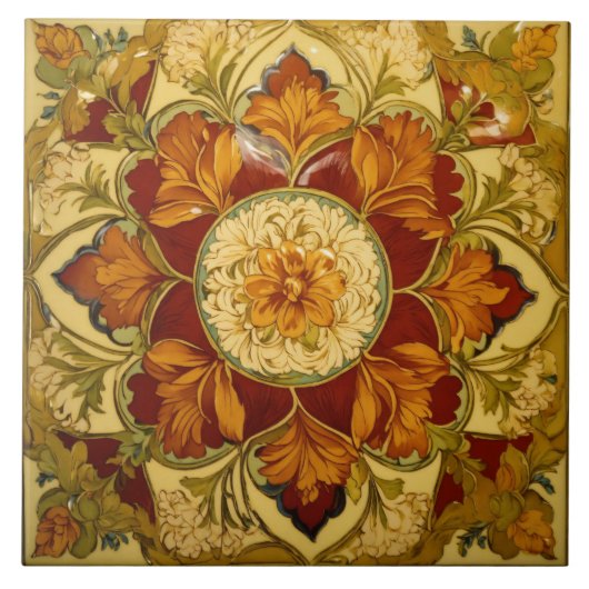 Gele kleur tegels tegeltje (Voorkant)